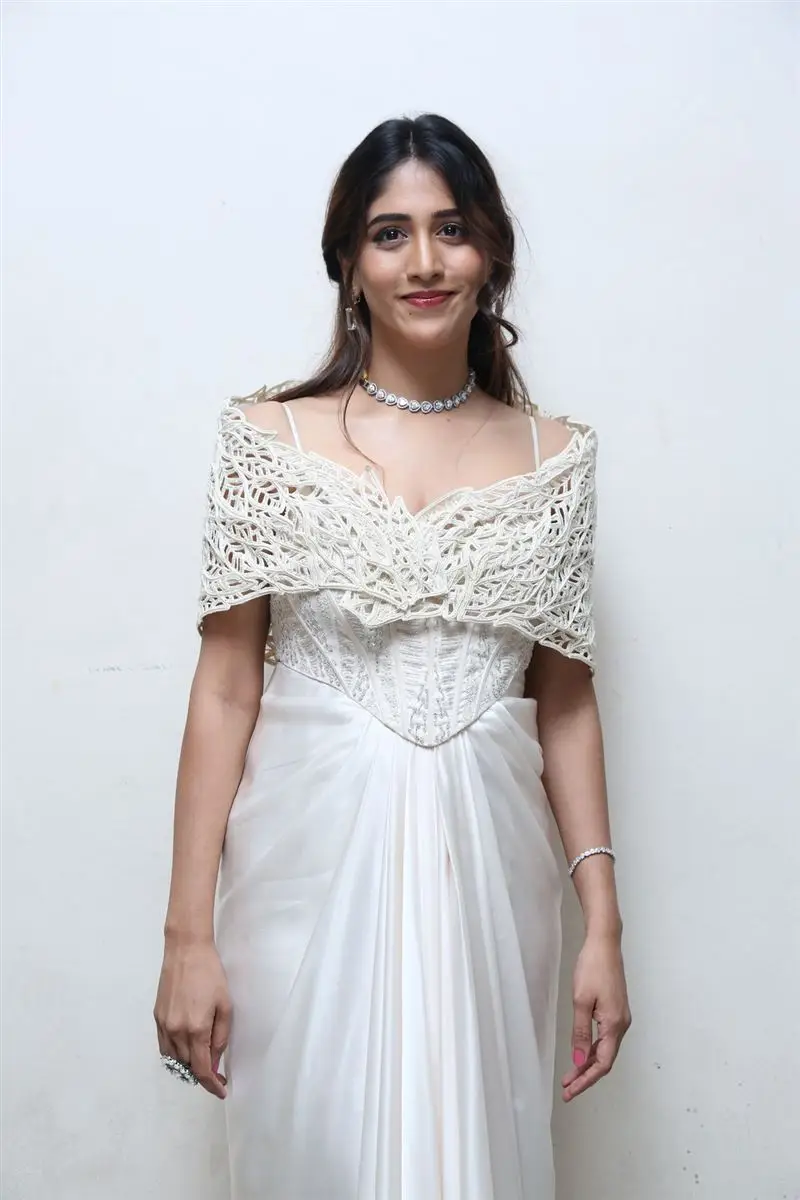 Chandini Chowdary in White Dress